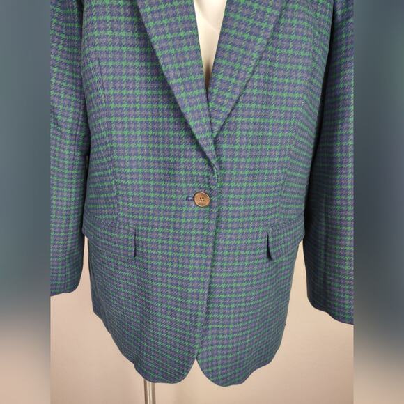 J. Crew Wool Blend Relaxed One Button Blazer in Serene Spruce Antique Size 14 - Picture 10 of 16